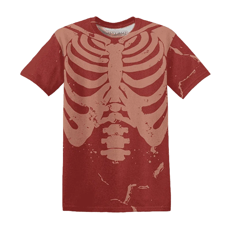 NastyJamz Dune Red 13s T Shirt Match Skeleton Y2k 3D