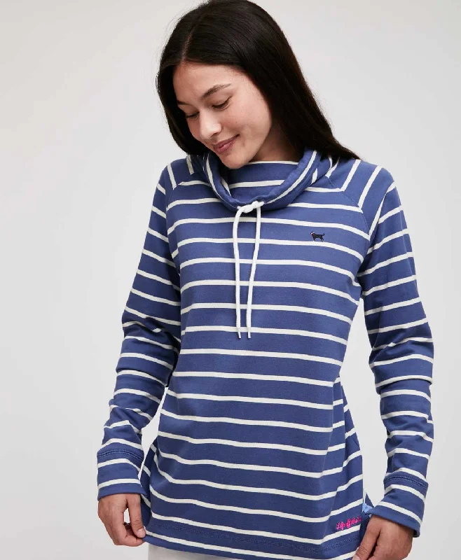 Ladies Classic Stripe Chappy Cowlneck